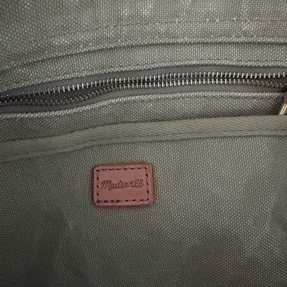 Madewell green canvas tote bag - Picture 4 of 4